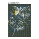 Night Wolf DIY Round Drill Diamond Painting Embroidery Kits Cross Stitch