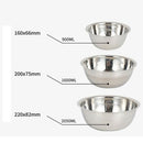 3Pcs Mixing Bowl Stainless Steel Kitchen Cook Bakeware Food Serving Storage
