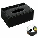 Leather Tissue Box Remote Control Holder Multifunctional Desktop Organizer PX1N6