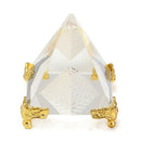 Beautiful Fashion Egypt Egyptian Crystal Clear Pyramid Ornament Home Decor  H5X6