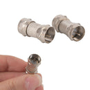 2pcs F type male plug connector socket to RF coax TV aerial female RF adapterME