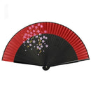 Handheld Fan Sakura Printing Folded Fans Spun Silk Bamboo Hand Held Props f