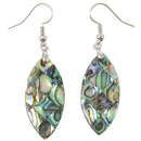 33X16mm abalone shell Marquise Earrings TOP