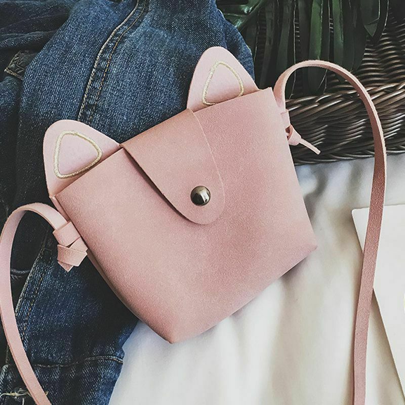 Cute Cat Girls Purse handbag Children Kid Cross-body shoulder bag Christmas L3J9