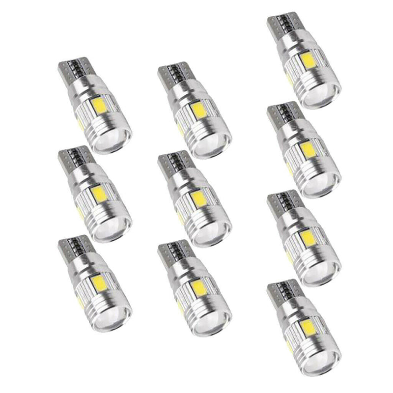 194 168 175 W5W 2825 192 Super White 5630 SMD 12V T10 Wedge LED Bulb Pack Of 10