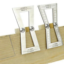 2Pcs Dovetail Marker 1:5&1:6&1:7&1:8 Dovetail Gauge Guide Template for Hand