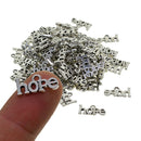 100x Hope Shaped Pendants For Jewelry Making Bracelets Findings Crafts