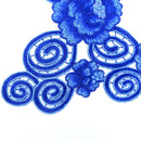 Embroidered floral lace neckline neck collar trim clothes sewing applique  ^
