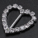 30pcs Heart + Round + Square Shape Ribbon Buckle Sliders for DIY Craft Wedd H5E8