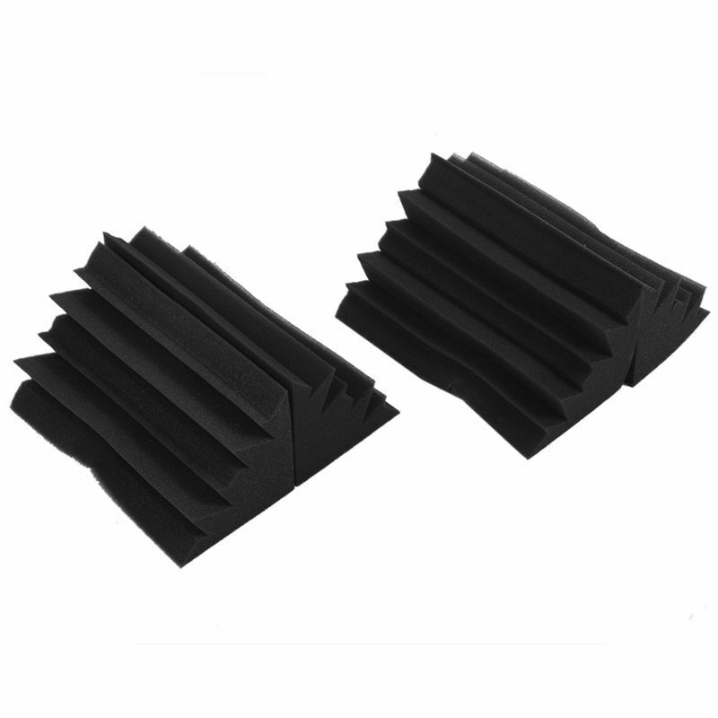 4 Pack 4.6 x 4.6 x 9.5 inch Corner Bass Trap Acoustic Studio sponge Absorbe