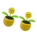 2x Solar Power Dancing Flower  Flower Home Car Decor Gift NEW