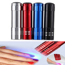 Nail Droger Mini 9 Led Verlichting Zaklamp Uv Lamp Draagbare Nail Gel  LampB Hn