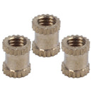Injection Molding 3mm x 5mm x 4mm Fittings Knurl Thread Inserts 50 Pcs