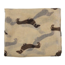 Sausage Dachshund Dog Animal Ladies Scarf Shawl Soft Feel 180 x 90cm Beige U4A3