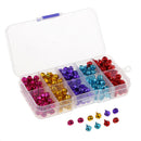 300 Pieces Mixed Colors Jingle Christmas Bells Loose Beads Charms 8mm Jewelry