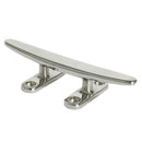 8" Boat Stainless Steel Dock Cleat Open Base Low Flat Marine Grade Polished