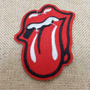 RED MOUTH TONGUE ROLLING STONES Sew on Patch Embroidered Jacket Badge Biker I9H5
