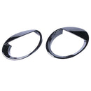 2pcs Black Chrome Bezels Front Light Headlight Trim Cover for Jeep Patriot