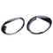 2pcs Black Chrome Bezels Front Light Headlight Trim Cover for Jeep Patriot