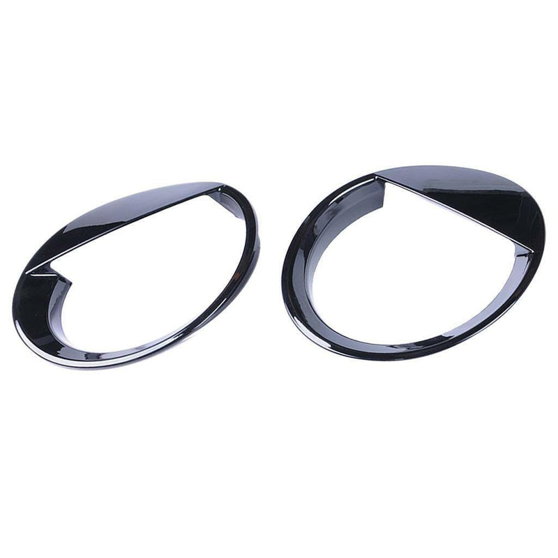 2pcs Black Chrome Bezels Front Light Headlight Trim Cover for Jeep Patriot