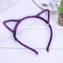 Women Girls Led Flashing Cute Pointed Cat Ears Hair Hoop Glowing String Lig E2Y4