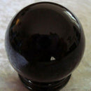 80MM Natural Black Obsidian Sphere Large Crystal Ball Healing Stone with Ba