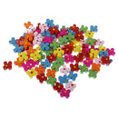 100x Wooden Plum Blossom Flower Beads for Jewelry Making Kids Beading Craft