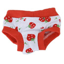 Small Female Pet Puppy Dog Clothes Physiological Sanitary Diaper Pant Red+W