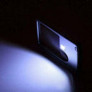 Credit Card Led Magnifier loupe with light Leather Case Favor magnifying gl N7K8