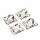 4x 316 Stainless Steel 6mm Square Eye Plates 1/4 inch Marine SS Pad Boat Ri F8R5
