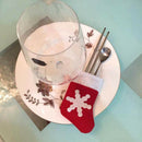 12pcs Mini Christmas Stocking Silverware Dinnerware Cover Party Decorations A
