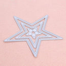 3pcs Stars Cutting Die Stencil Embossing Scrapbook Craft Frame Paper Card