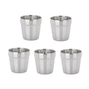 5pcs Travel Cup Insulated Mug Beer Mug Stainless Double Wall Tumbler 180ml