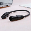 35cm XLR 5-Pin Female to 3-Pin Male DMX Stage Light Connected Adapter Cable