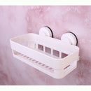 White Powerful Non-Perforation Suction-Free Suction Cup Storage Basket BathrH5R1