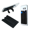 10Pcs 2in1 Silicone Cell Phone Adhesive Holder Credit Card Pouch Stand Black
