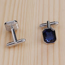 1 Pair Fashion Diamond Colorful Glass Cufflinks Cuff Links Womens Mens Dres