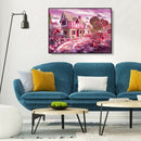 Painting By Numbers Kit DIY Candy House Hand Painted Canvas Oil Art Picture