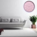 25cm Super Quite Clock Non Ticking Quartz Wall Clock Home Decor Pink