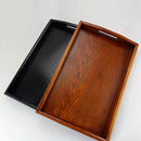 Wooden Tray Serving Bed Breakfast Coffee Tea Cushioned Home Hotel 36CM Black