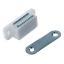 Cabinet Door Hardware White Base 1.8" Long Single Magnetic Catch C3E7