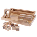 Bamboo Charging Station Docking Stations Organizer Stand For Multiple Device