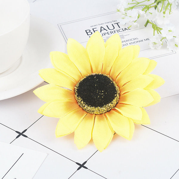 2PC Women Sunflower Flower Hair Clip Accessories Barrette Hawaiian Wedding Party