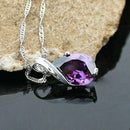 Natural Crystal Amethyst Healing Point Chakra Bead Stone Pendant for Necklace
