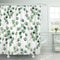 Shower Curtain Watercolor Green Floral Eucalyptus Round Leaves Pattern BrancG4V6