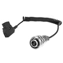 Male D-Tap to Weipu SF610 2Pin Female Plug Power Cable Coiled Design 35mm-60cm