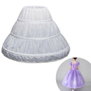 White Children Petticoat A-Line 3 Hoops One Layer Kids Crinoline Lace Trim  Y5U1