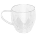 Clear Glass Cups Double-Layer Glass Coffee Mugs 150ml Dishwasher. Microwave,