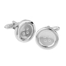 Fashion Mens Groom Suit Shirt Cufflinks Round Button