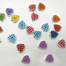 Color Random Leaf Shape 2 Holes Wooden Buttons for Sewing Crafting Pack of